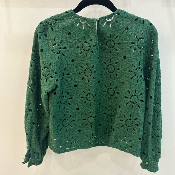Sezane Jesse Blouse Vert Garden - Size 34 - Picture 4 of 4